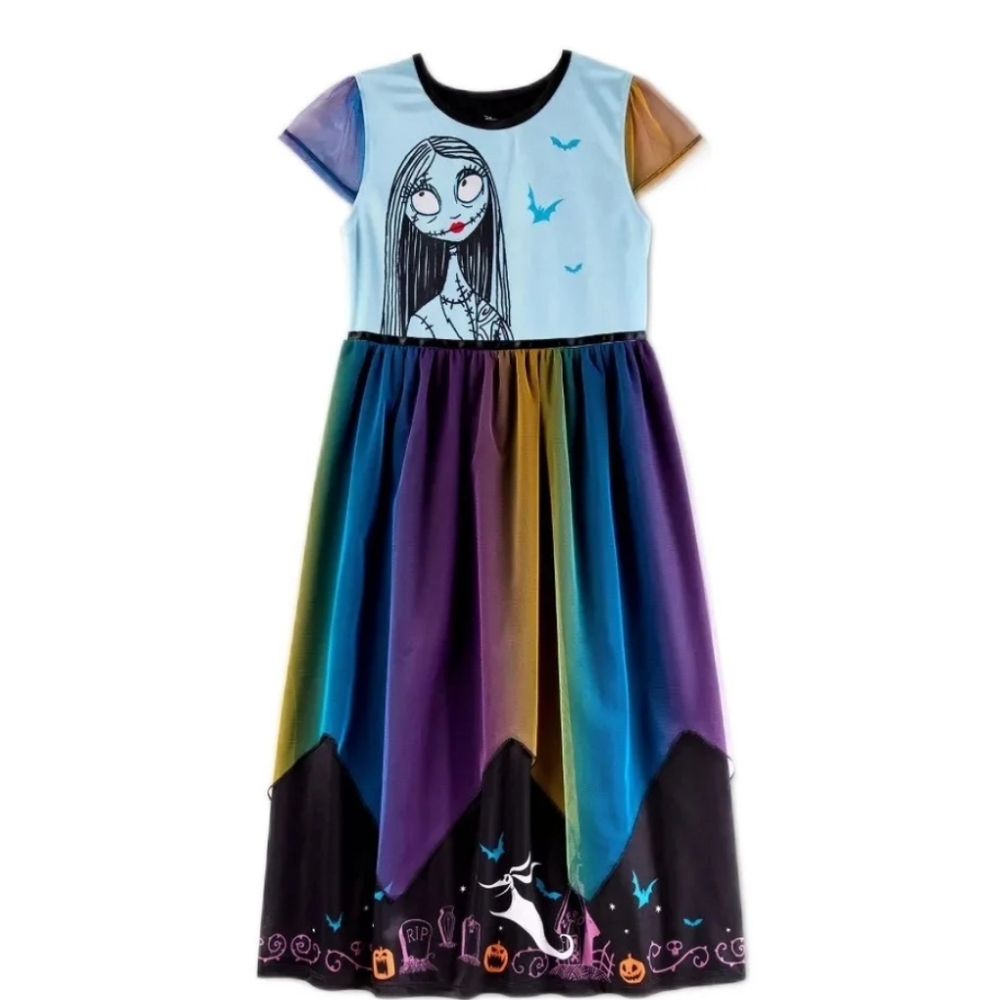 Disney, Nightmare Before Christmas Sally, Youth Halloween Colorful Nightgown